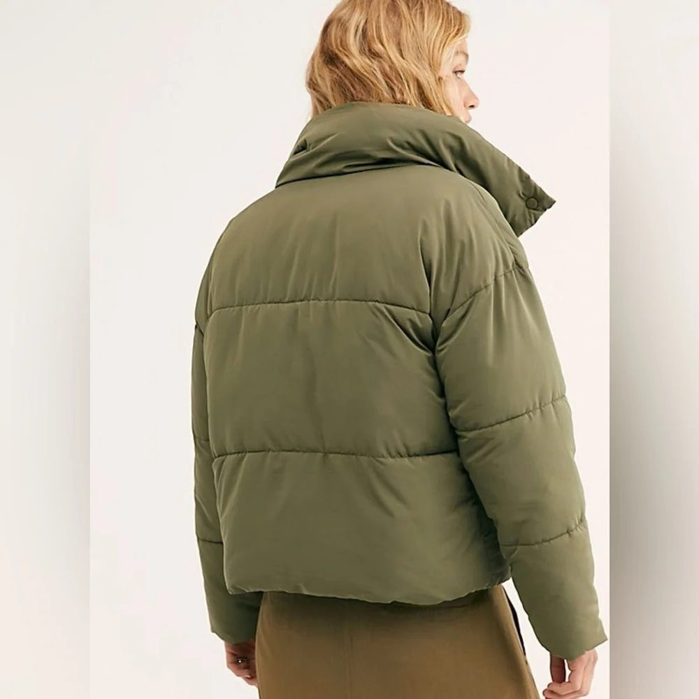 Free People Weekender Puffer Jacket in Olive Green Size S/P - Picture 3 of 11